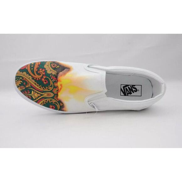 New VANS OFF THE WALL SHOES SLIP ON CANVAS PAISLEY SZ 5 WOMAN SKATER OLD SKOOL - Picture 6 of 11